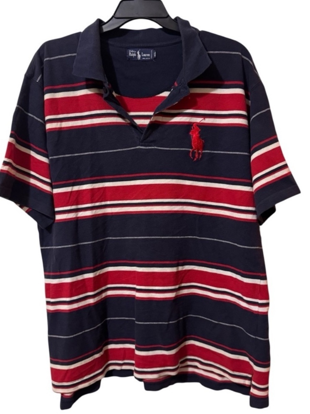 Set of 3 XXL Ralph Lauren Men's Polo Shirts - Charcoal , Light Gray, blue red wh - Picture 12 of 14